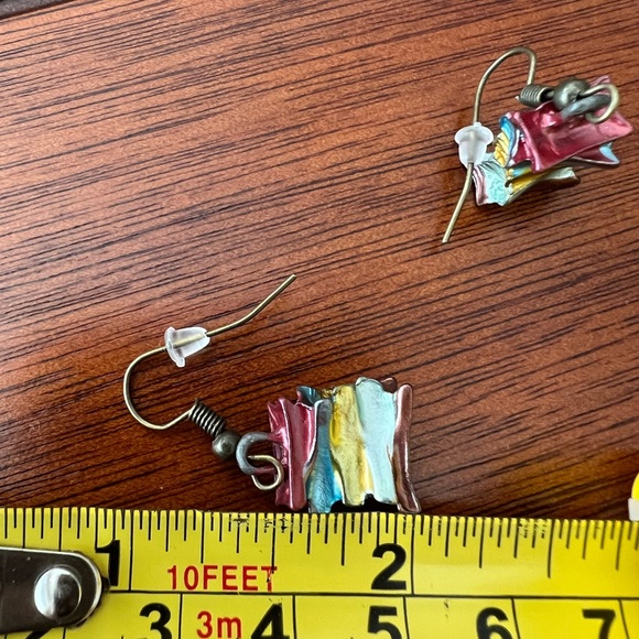 Vintage Stacked Book Earrings - Picture 5 of 5